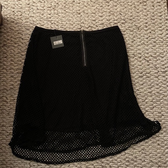 AdditionElle Fit & Flare Skirt with Mesh Overlay - Picture 4 of 4